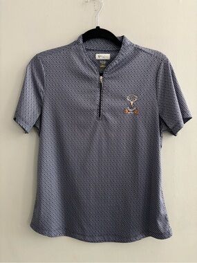 Greg Norman ML75 Tobacco Road Custom Embroidered Paisley Women's Golf Polo Large